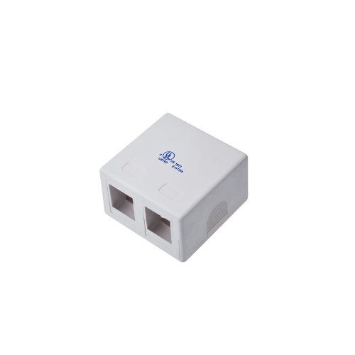 ROSETA DE PARED SUPERFICIAL P/RJ45 BLANCO 2PUERTO DIXON 