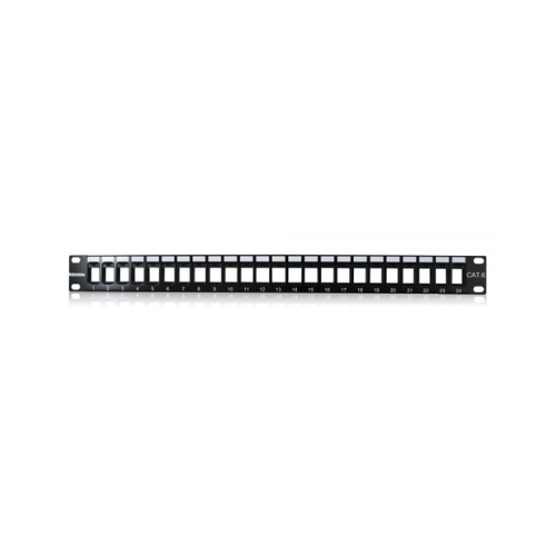 [PKJ24-C6-A/BK] PLACA PATCH PANEL CAT6 24 PUERTOS DIXON