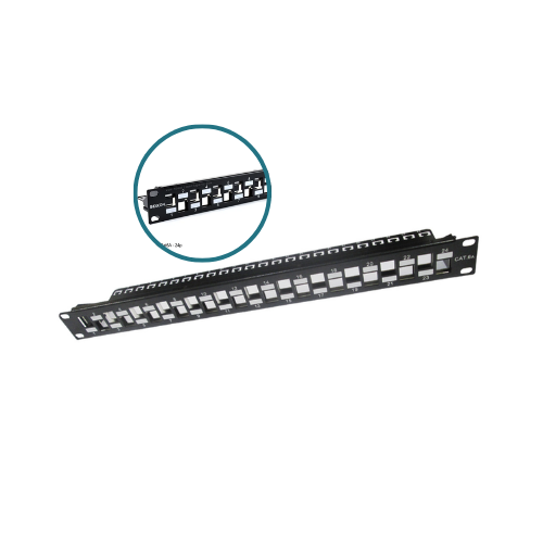 [6AIDAE] PLACA PATCH PANEL DE CAT6A DE 24 PUERTOS DIXON
