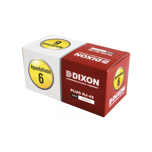 [PJ88502X-CN] PLUG RJ-45 CAT6 APANTALLADO CJAx100PCS DIXON