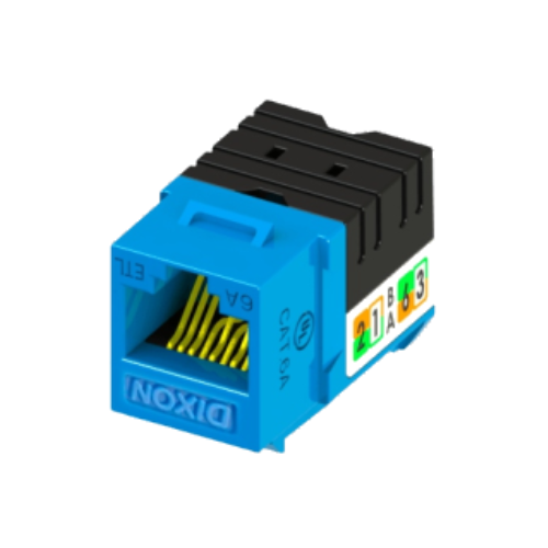 [KJ38-C6A-US/BLN] JACK RJ45 CAT6A 90 GRADOS AZUL DIXON