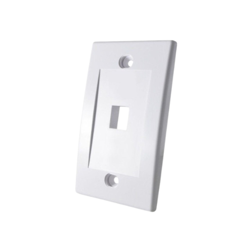 [JE317A-V1/WH] PLACA DE PARED P/RJ45 FACEPLATE EJECUTIVA BLANCO 1VIA DIXON