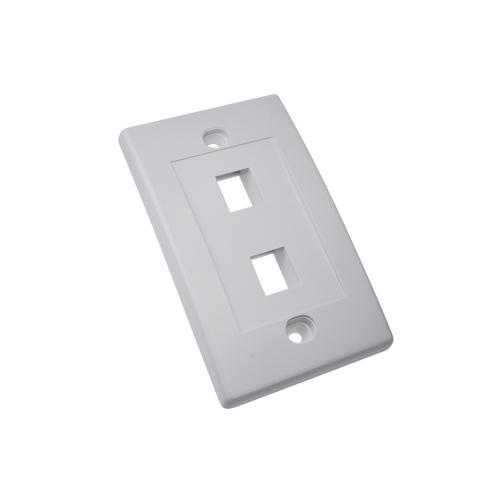 [JE317A-V2/WH] PLACA DE PARED P/RJ45 FACEPLATE EJECUTIVA BLANCO 2VIA DIXON